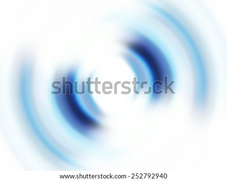 Abstract background. Blue circle on white background with motion and blue effect.