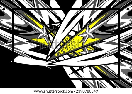 Abstract Racing Vector Background Design with Unique Line Patterns and with a Grayscale Color Blend that looks elegant