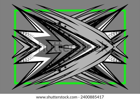 Vector abstract background racing design with unique line patterns and with a combination of grayscale colors that look elegant on gray background