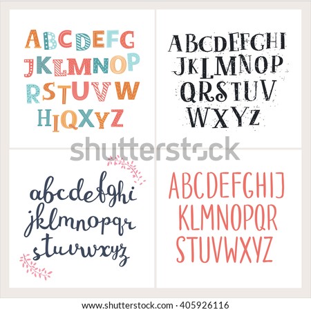 Cute Colorful Font Download Free Vector Art Stock Graphics Images