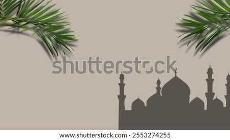 Similar – Image, Stock Photo mosque and green palm trees against a clear blue sky in Egypt
