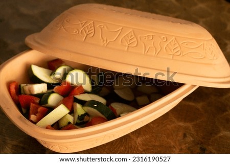 Image, Stock Photo Ready clay pots in workshop