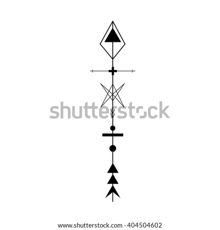 Geometric Arrow, Design Element, Vector Illustration. Sacred Geometry ...