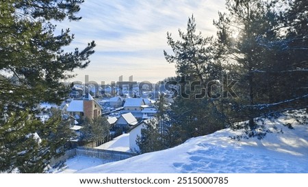 Similar – Image, Stock Photo snow on the trees in the mountain in winter season