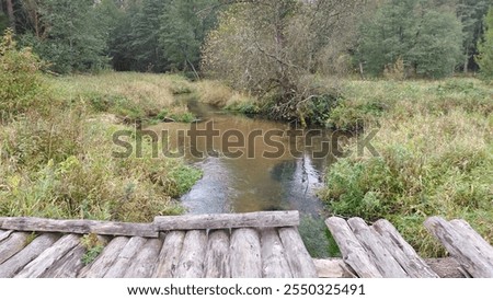 Similar – Image, Stock Photo Further view over trees of the Yosemite-Vally to the “El Capitan” and waterfalls.