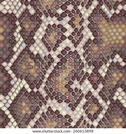Snake skin seamless pattern. Seamless reptile texture.  Animal print. Can be used for fabrics, wallpapers, scrap-booking, ornamental template for design and decoration, etc