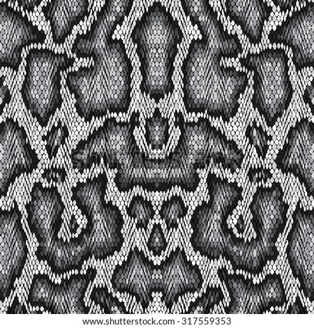 Snake skin seamless vector pattern. Reptile seamless texture. Animal print. Can be used for fabrics, wallpapers, scrap-booking, ornamental template for design and decoration, etc