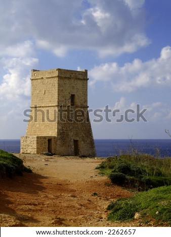 Medieval defense tower situated in a strategic defensive location, in Malta. One of 13 built around the coast by the Knights of the Order of St. John in the 14th century.