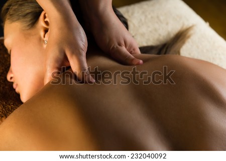 Medical massage close up. Beautiful tranquil lighting