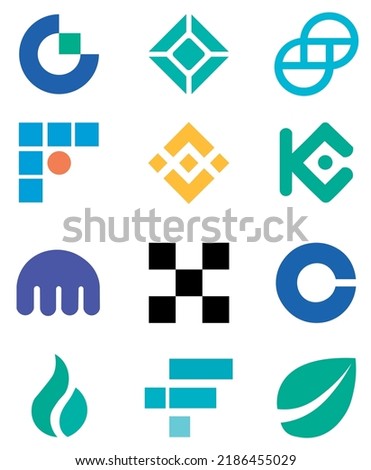 Icons of the best cryptocurrency spot exchanges. Top 12. Binance, Coinbase Exchange, FTX, Kraken, KuCoin, Gate.io, Bitfinex, Huobi Global, Gemini, Coincheck, bitFlyer, OKX. Color icons.