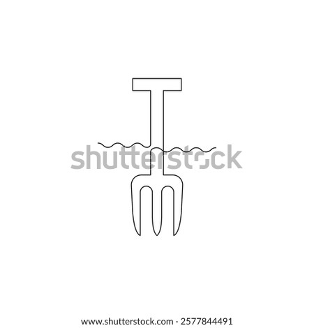 Similar – Image, Stock Photo Shovel, digging fork and spade