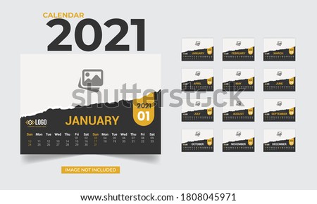 Modern Minimalist Desk Calander 2021