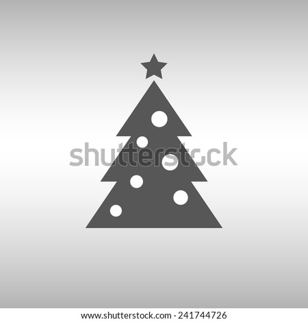 Christmas Tree Icon Stock Vector Illustration 241744726 : Shutterstock