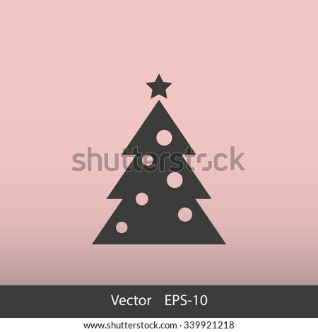 Christmas Tree Icon Stock Vector Illustration 339921218 : Shutterstock