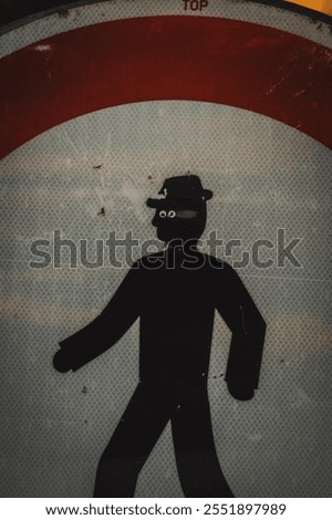 Similar – Image, Stock Photo Traffic sign, faded
