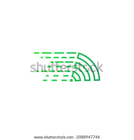 Wifi speed Logo Design Element isolated on white background, vector