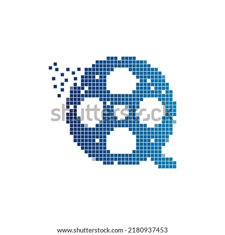 	
forum cinema Studio Movie Video Cinema Cinematography Film Production concept film roll as a bubble chat logo design vector icon illustration Isolated White Background