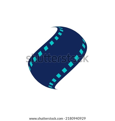 forum cinema Studio Movie Video Cinema Cinematography Film Production concept film roll as a bubble chat logo design vector icon illustration Isolated White Background