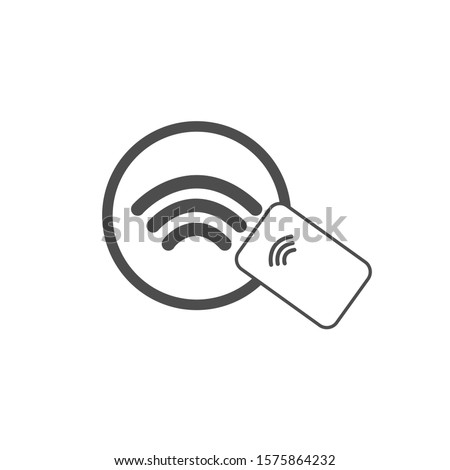 Contactless NFC wireless pay sign logo. Credit card nfc payment vector concept.
pay pass Apple Pay