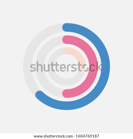 Apple Watch iOS watch os Circular activity ring flat vector icon for watch apps and websites