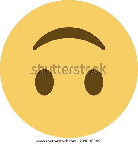 Upside-Down Face vector emoji. A classic smiley, turned upside down. Implemented as a flipped version of Slightly Smiling Face on most platforms.