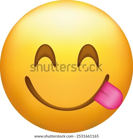 Emoji Face Savouring Delicious Food, Smiling Face savoring Licking Lips, smiley emoticon.