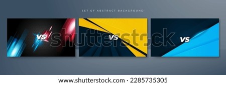 Versus battle banner concept, fight night, boxing and other competitions. Versus illustration image blank template with sparks, flying coals, smoke, mesh netting and letters VS. Versus battle