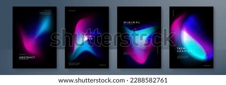 Blue pink purple blurred gradient background with aurora shape and light texture on black background. Modern blue blur grainy technology background for poster wallpaper