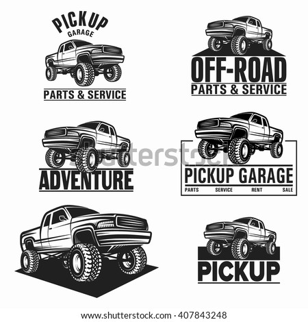 Vector illustration car truck 4x4 pickup