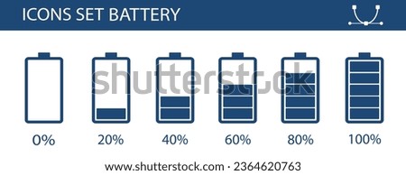 Battery charging linear icons set. Battery level indicators. Low, middle and high charge. Thin line contour symbols. Isolated vector outline illustrations. Editable stroke