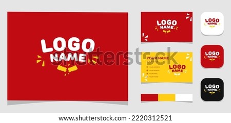 Template Logo Creative Initial Biscuit, crunch, crispy, snack shape concept. Creative Template with color pallet, visual branding, business card and icon.