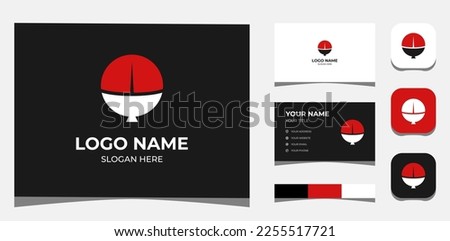 Template Logo Creative Restaurant, Japanese, Bowl In Sensu or Japanese hand-held fan shape or Building concept. Creative Template with color pallet, visual branding, business card and icon.
