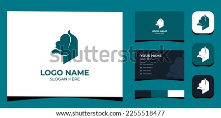 Template Logo Creative Solid Semar Illustration head. Creative Template with color pallet, visual branding, business card and icon.