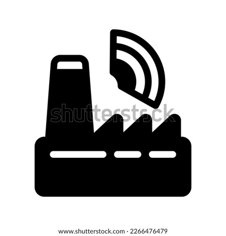 Icon industry 4.0, Internet of thing, wireless, Wi-Fi, signal. vector illustration. editable file