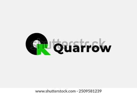 Logo Arrow and Letter Q, Template creative design fintech, technology, arrow, growth and increase symbols icon. Editable file