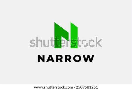 Logo Arrow and Letter N, Template creative design fintech, technology, arrow, growth and increase symbols icon. Editable file