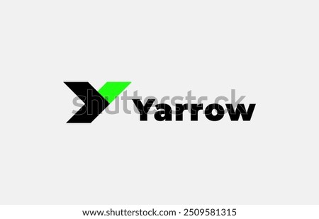 Logo Arrow and Letter Y, Template creative design fintech, technology, arrow, growth and increase symbols icon. Editable file