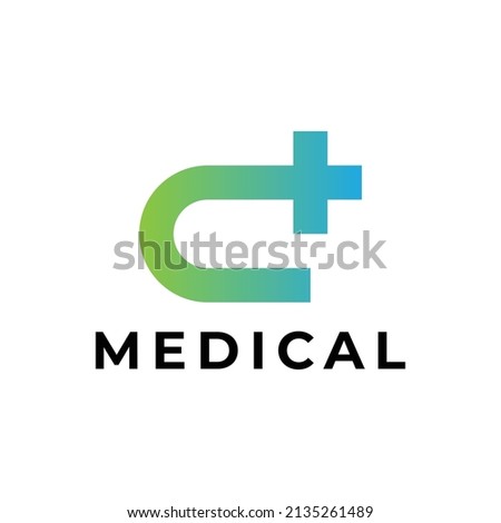 health letter C logo template. B plus logo.