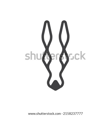 modern and minimalist abstract donkey logo design