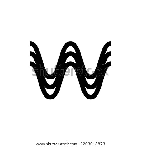 creative letter W vector logo design