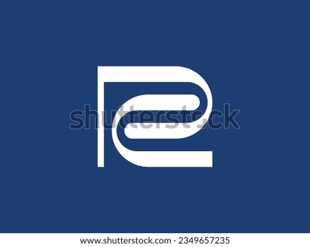 PC or CP monogram letter logo design