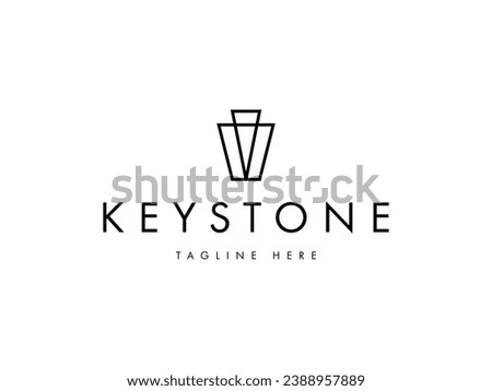 creative keystone line logo design