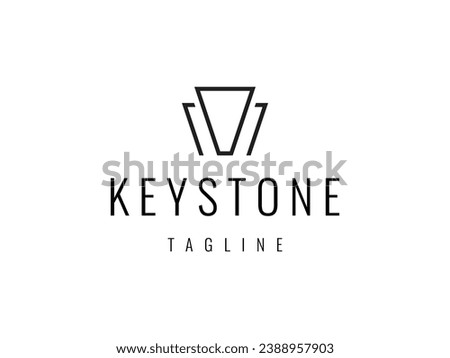 creative keystone line logo design