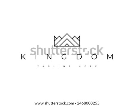 luxury crown king queen logo design