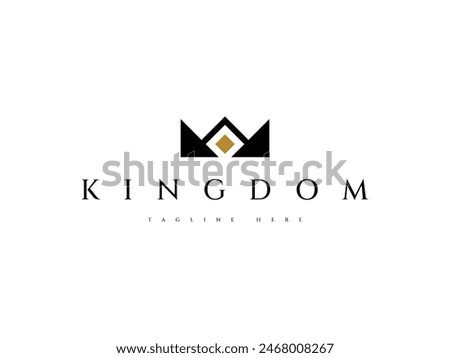 luxury crown king queen logo design