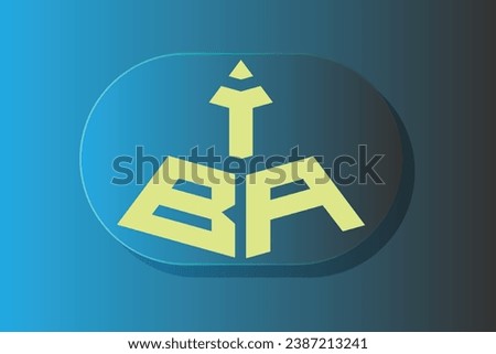 TBA, BA, logos. Abstract initial monogram letter alphabet logo design