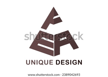 FEA, FE logos. Abstract initial monogram letter alphabet logo design