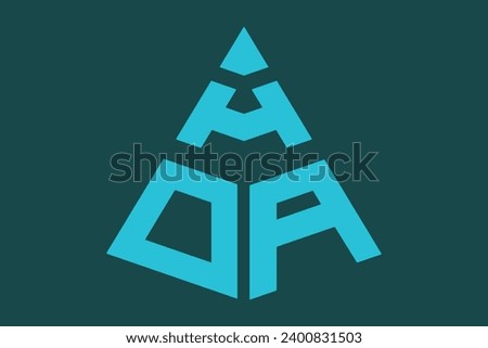 HDA, HD, logos. Abstract initial monogram letter alphabet logo design