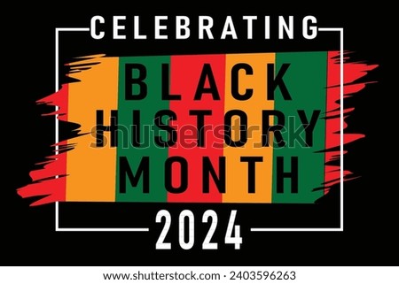 celebrating black history month 2024 on black black background with beautiful pattern.