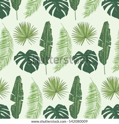 royalty free palm tree leaves pattern 542546059 stock photo